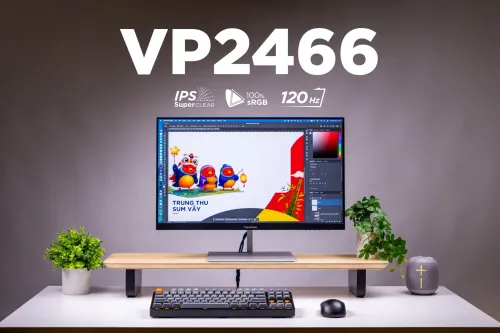 Màn Hình ViewSonic VP2466-2K (24 inch – IPS – 2K QHD – 120Hz – 5ms – USB-C 90W – Loa)